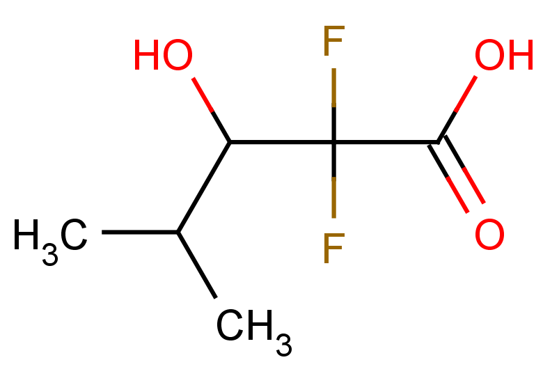 2,2-difluoro-3-hydroxy-4-methylpentanoic acid
