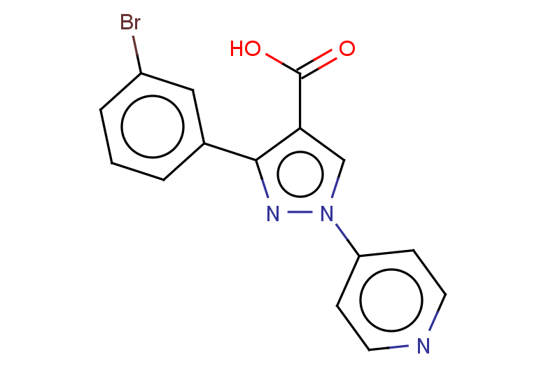 3-(3-bromophenyl)-1-(pyridin-4-yl)-1H-pyrazole-4-carboxylic acid