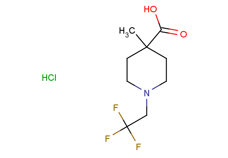 4-methyl-1-(2,2,2-trifluoroethyl)piperidine-4-carboxylic acid hydrochloride