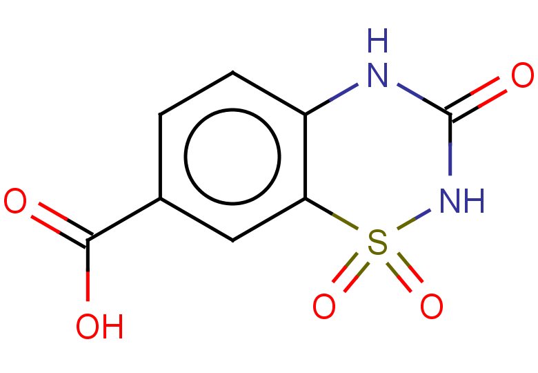 3-oxo-3,4-dihydro-2H-1,2,4-benzothiadiazine-7-carboxylic acid 1,1-dioxide