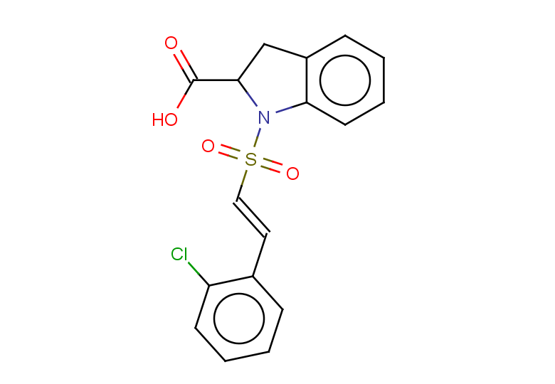 1-[(E)-2-(2-chlorophenyl)ethenesulfonyl]-2,3-dihydro-1H-indole-2-carboxylic acid