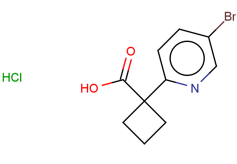 1-(5-bromopyridin-2-yl)cyclobutane-1-carboxylic acid hydrochloride