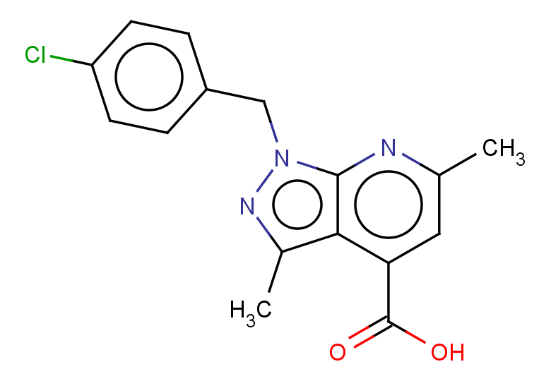 1-[(4-chlorophenyl)methyl]-3,6-dimethyl-1H-pyrazolo[3,4-b]pyridine-4-carboxylic acid