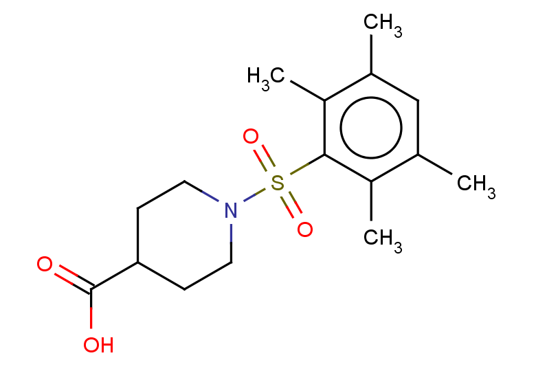 1-(2,3,5,6-tetramethylbenzenesulfonyl)piperidine-4-carboxylic acid
