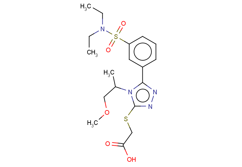 2-({5-[3-(diethylsulfamoyl)phenyl]-4-(1-methoxypropan-2-yl)-4H-1,2,4-triazol-3-yl}sulfanyl)acetic acid