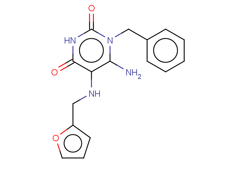 6-amino-1-benzyl-5-[(furan-2-ylmethyl)amino]-1,2,3,4-tetrahydropyrimidine-2,4-dione