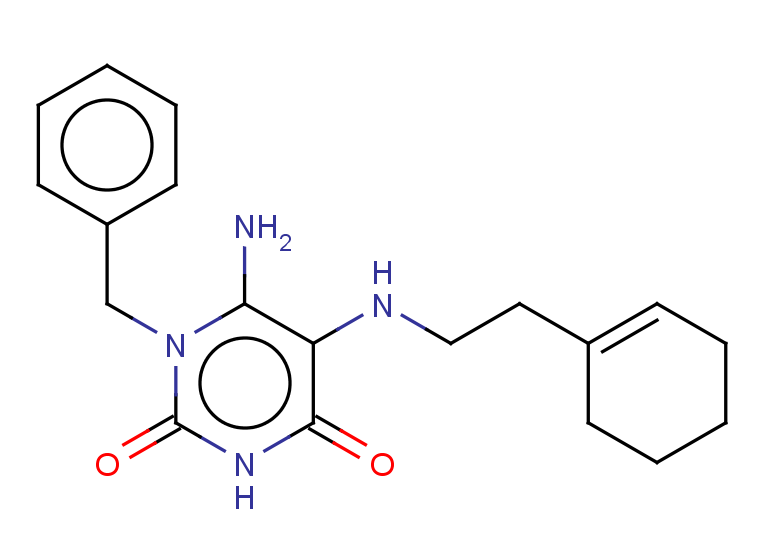6-amino-1-benzyl-5-{[2-(cyclohex-1-en-1-yl)ethyl]amino}-1,2,3,4-tetrahydropyrimidine-2,4-dione