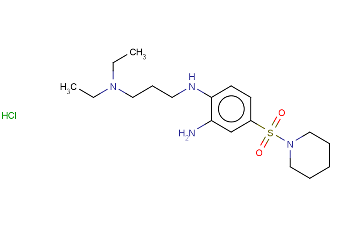 1-N-[3-(diethylamino)propyl]-4-(piperidine-1-sulfonyl)benzene-1,2-diamine hydrochloride