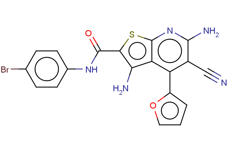 3,6-diamino-N-(4-bromophenyl)-5-cyano-4-(furan-2-yl)thieno[2,3-b]pyridine-2-carboxamide