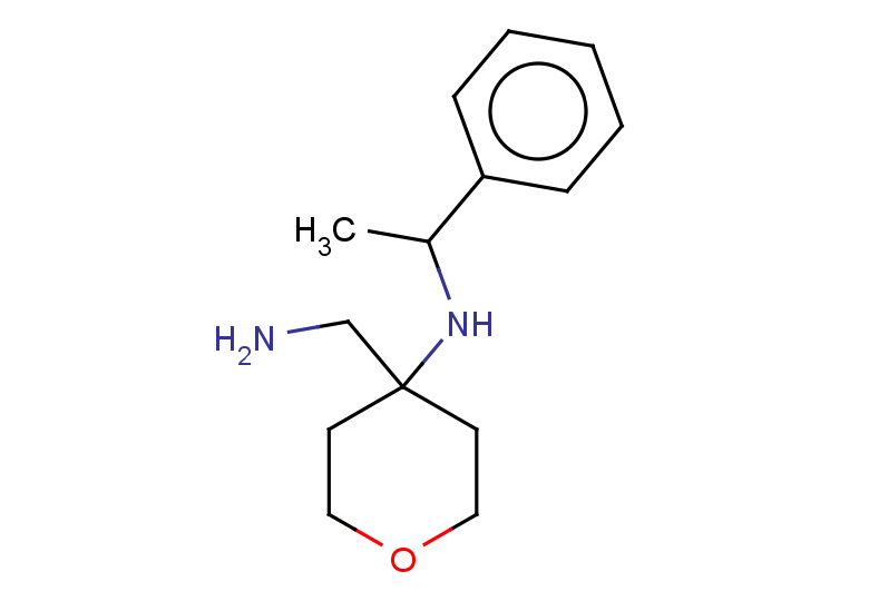 4-(aminomethyl)-N-(1-phenylethyl)oxan-4-amine