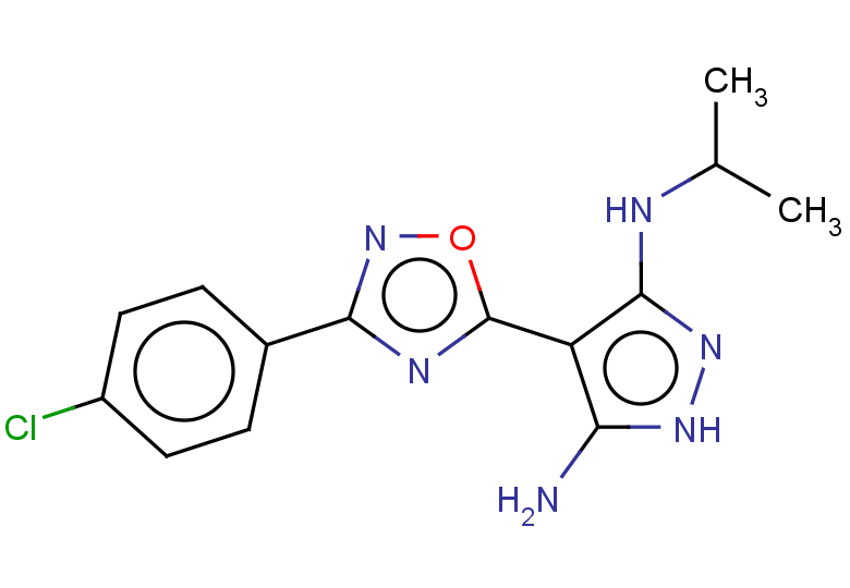 4-[3-(4-chlorophenyl)-1,2,4-oxadiazol-5-yl]-3-N-(propan-2-yl)-1H-pyrazole-3,5-diamine