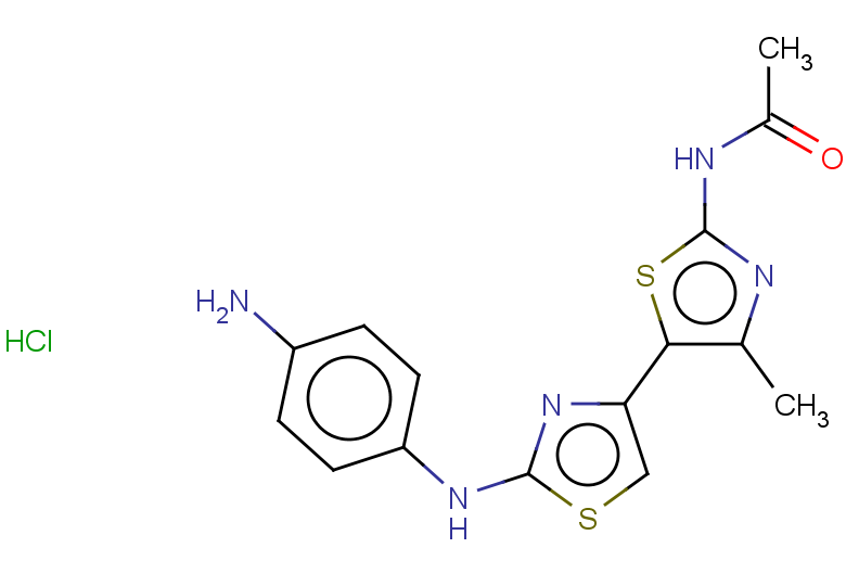 N-(5-{2-[(4-aminophenyl)amino]-1,3-thiazol-4-yl}-4-methyl-1,3-thiazol-2-yl)acetamide hydrochloride