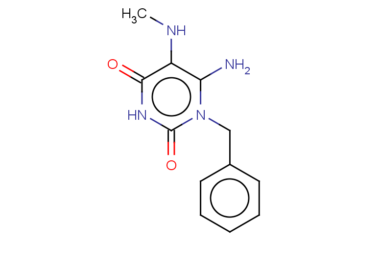 6-amino-1-benzyl-5-(methylamino)-1,2,3,4-tetrahydropyrimidine-2,4-dione