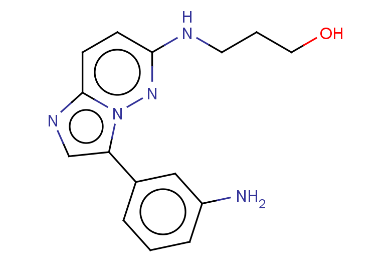 3-{[3-(3-aminophenyl)imidazo[1,2-b]pyridazin-6-yl]amino}propan-1-ol