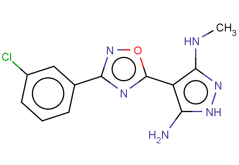 4-[3-(3-chlorophenyl)-1,2,4-oxadiazol-5-yl]-3-N-methyl-1H-pyrazole-3,5-diamine