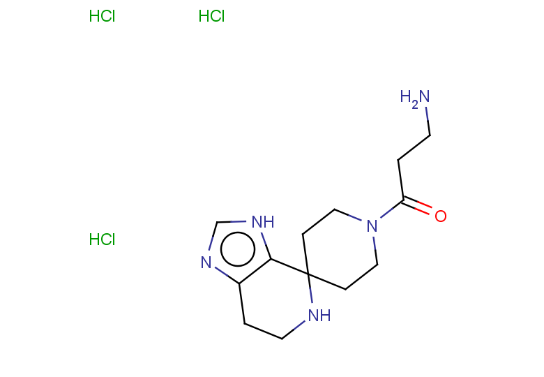 3-amino-1-{3,5,6,7-tetrahydrospiro[imidazo[4,5-c]pyridine-4,4'-piperidine]-1'-yl}propan-1-one trihydrochloride