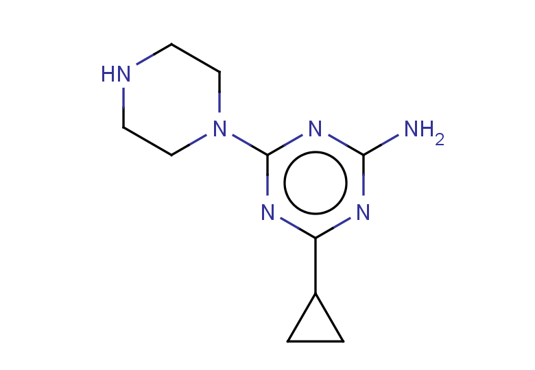 4-cyclopropyl-6-(piperazin-1-yl)-1,3,5-triazin-2-amine