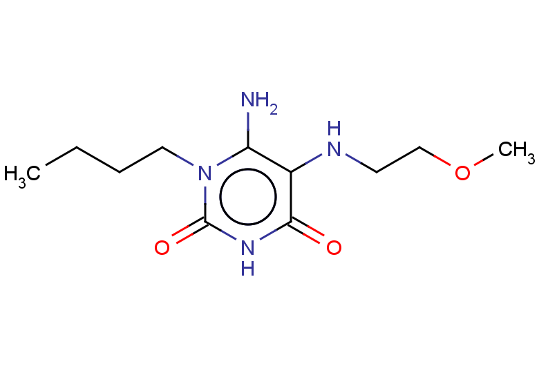 6-amino-1-butyl-5-[(2-methoxyethyl)amino]-1,2,3,4-tetrahydropyrimidine-2,4-dione