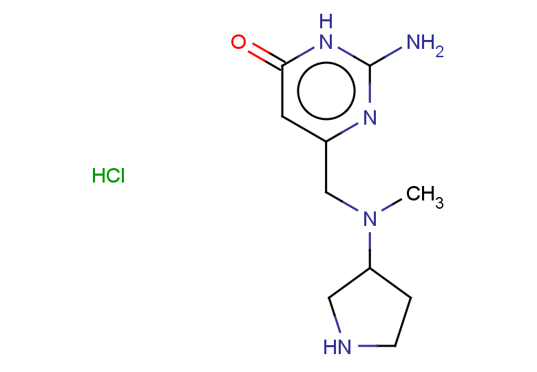 2-amino-6-{[methyl(pyrrolidin-3-yl)amino]methyl}-3,4-dihydropyrimidin-4-one hydrochloride