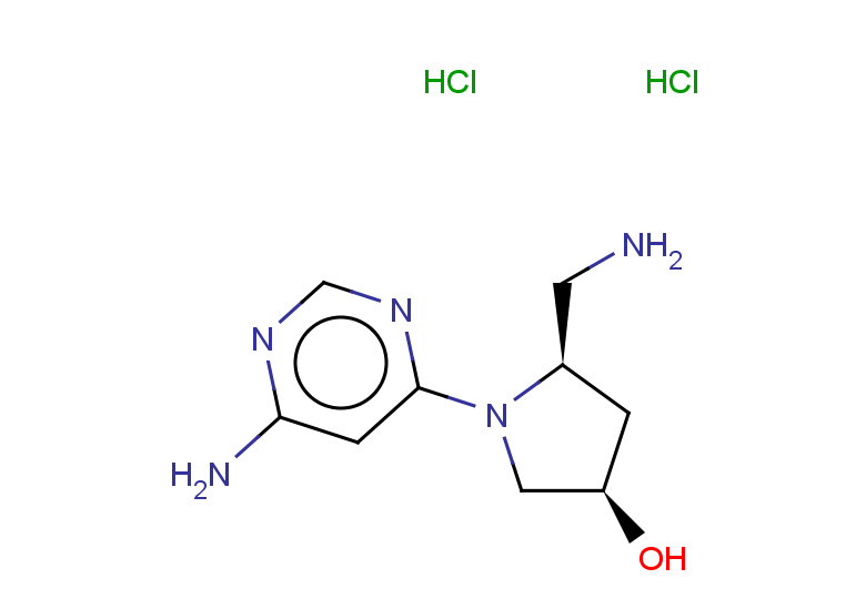 (3R,5R)-5-(aminomethyl)-1-(6-aminopyrimidin-4-yl)pyrrolidin-3-ol dihydrochloride