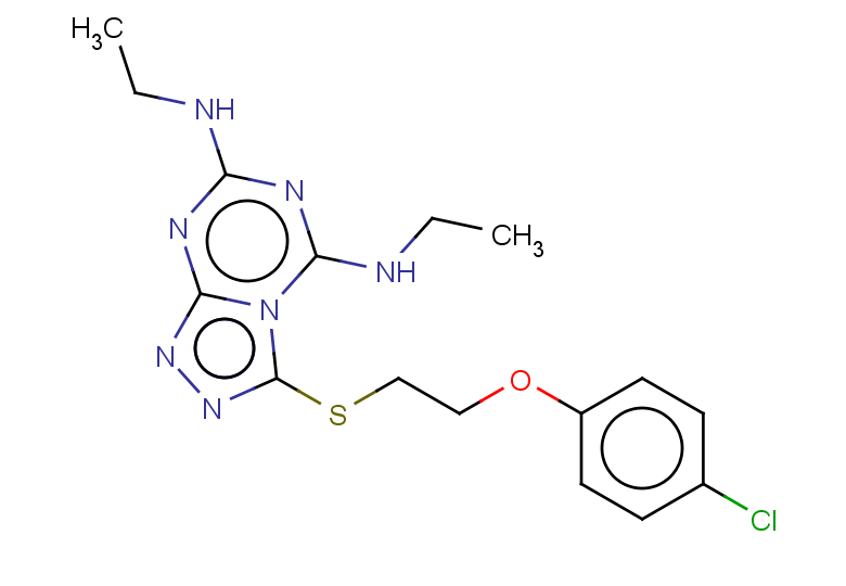 3-{[2-(4-chlorophenoxy)ethyl]sulfanyl}-N5,N7-diethyl-[1,2,4]triazolo[4,3-a][1,3,5]triazine-5,7-diamine