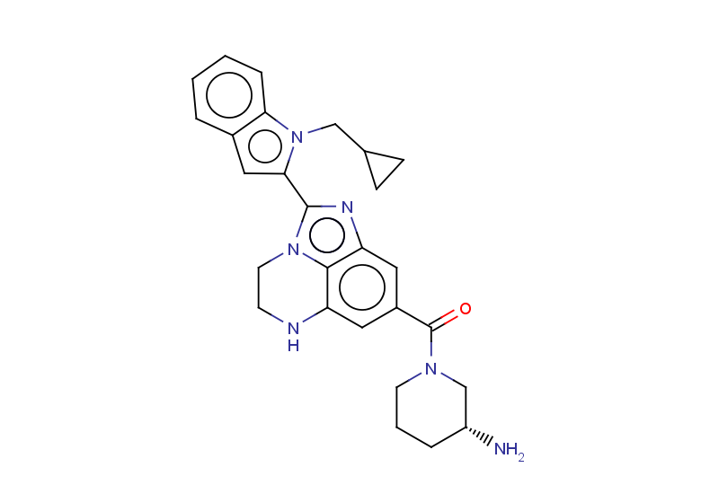 (3R)-1-{2-[1-(cyclopropylmethyl)-1H-indol-2-yl]-1,3,9-triazatricyclo[6.3.1.0,4,12]dodeca-2,4,6,8(12)-tetraene-6-carbonyl}piperidin-3-amine