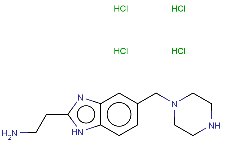 2-{5-[(piperazin-1-yl)methyl]-1H-1,3-benzodiazol-2-yl}ethan-1-amine tetrahydrochloride