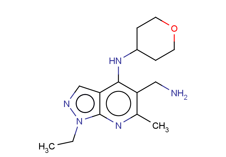 5-(aminomethyl)-1-ethyl-6-methyl-N-(oxan-4-yl)-1H-pyrazolo[3,4-b]pyridin-4-amine