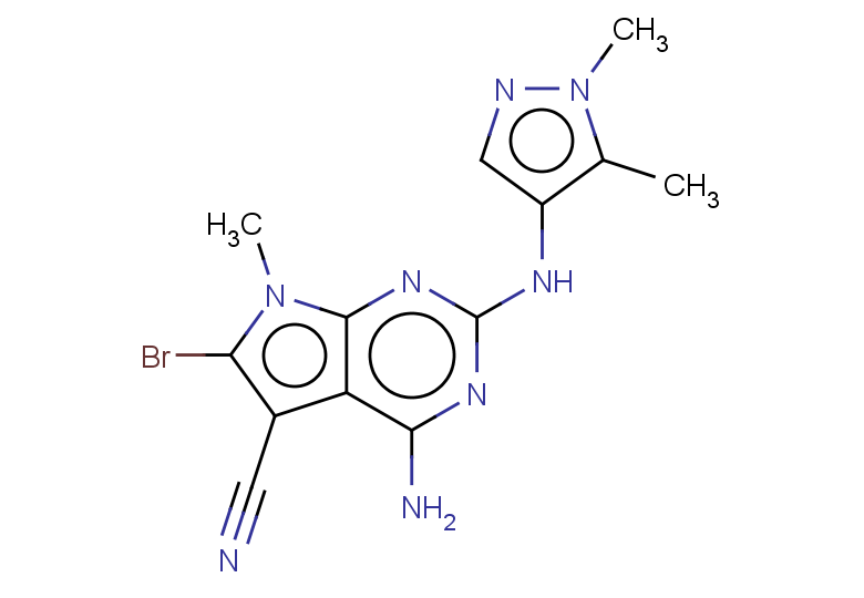 4-amino-6-bromo-2-[(1,5-dimethyl-1H-pyrazol-4-yl)amino]-7-methyl-7H-pyrrolo[2,3-d]pyrimidine-5-carbonitrile