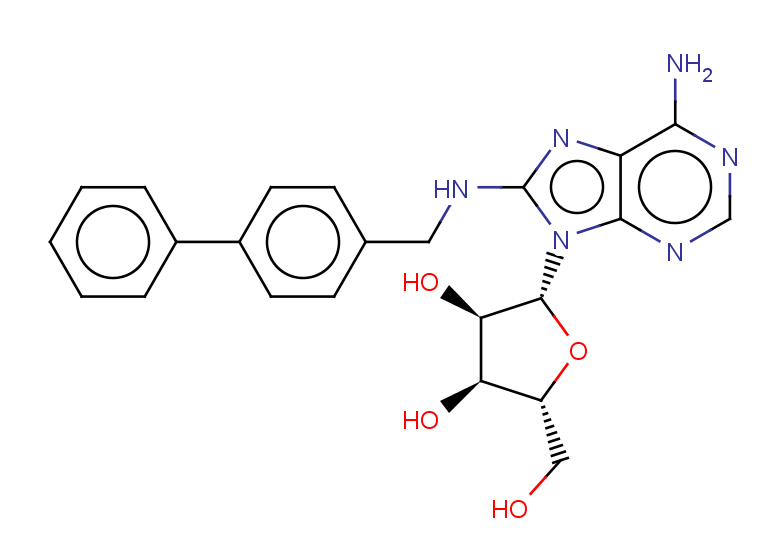 (2R,3R,4S,5R)-2-(6-amino-8-{[(4-phenylphenyl)methyl]amino}-9H-purin-9-yl)-5-(hydroxymethyl)oxolane-3,4-diol