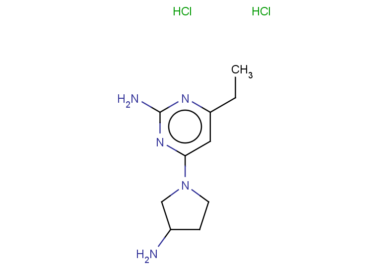 4-(3-aminopyrrolidin-1-yl)-6-ethylpyrimidin-2-amine dihydrochloride