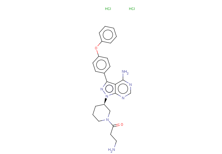 3-amino-1-[(3R)-3-[4-amino-3-(4-phenoxyphenyl)-1H-pyrazolo[3,4-d]pyrimidin-1-yl]piperidin-1-yl]propan-1-one dihydrochloride