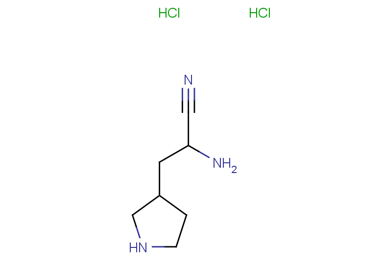 2-amino-3-(pyrrolidin-3-yl)propanenitrile dihydrochloride