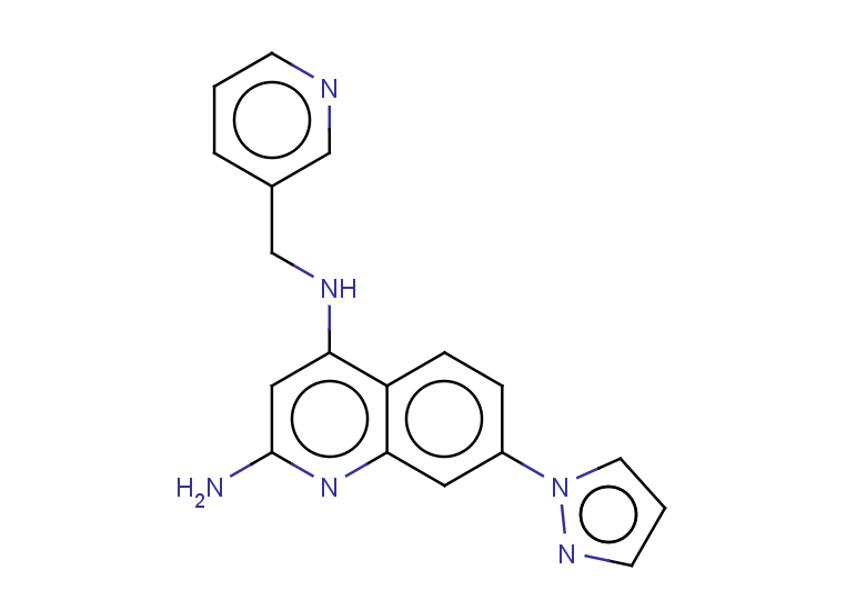 7-(1H-pyrazol-1-yl)-N4-[(pyridin-3-yl)methyl]quinoline-2,4-diamine