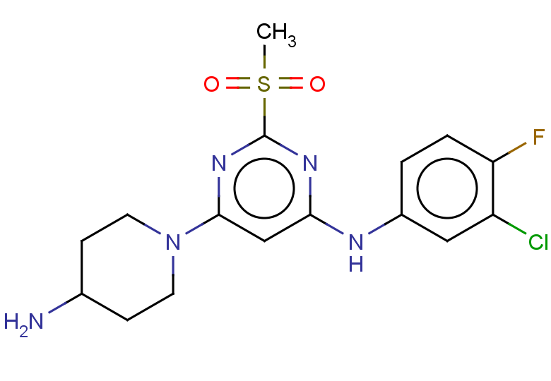 6-(4-aminopiperidin-1-yl)-N-(3-chloro-4-fluorophenyl)-2-methanesulfonylpyrimidin-4-amine