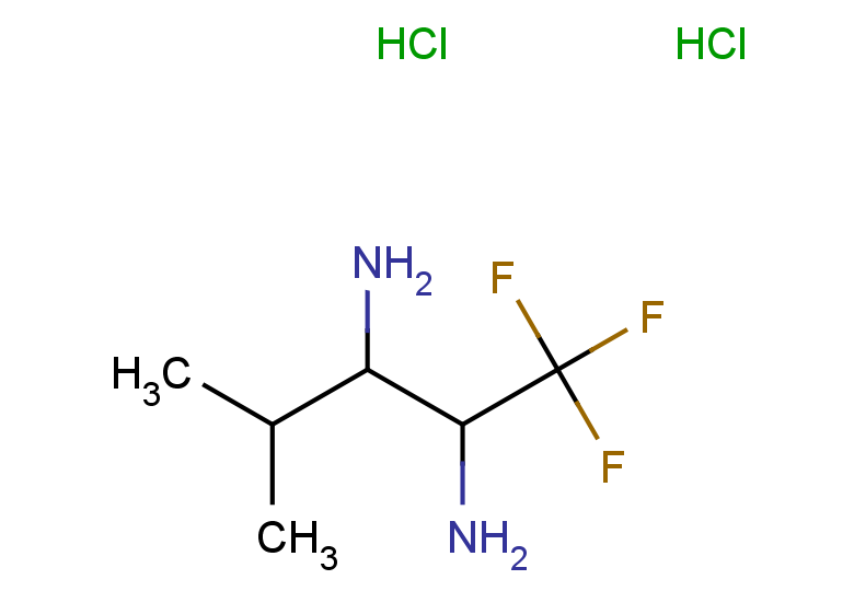 1,1,1-trifluoro-4-methylpentane-2,3-diamine dihydrochloride