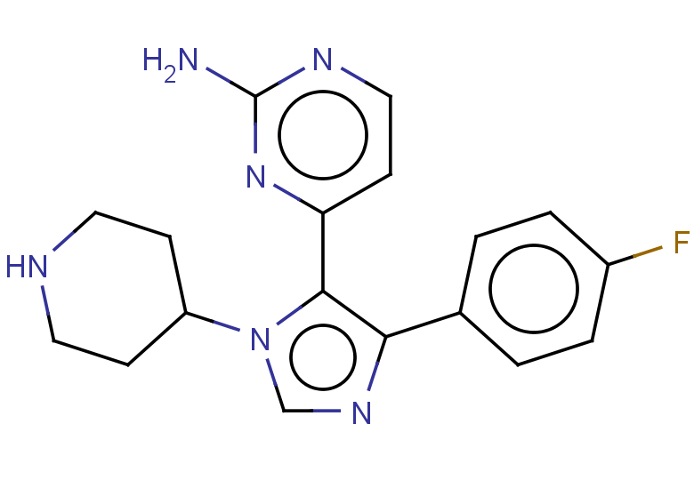 4-[4-(4-fluorophenyl)-1-(piperidin-4-yl)-1H-imidazol-5-yl]pyrimidin-2-amine