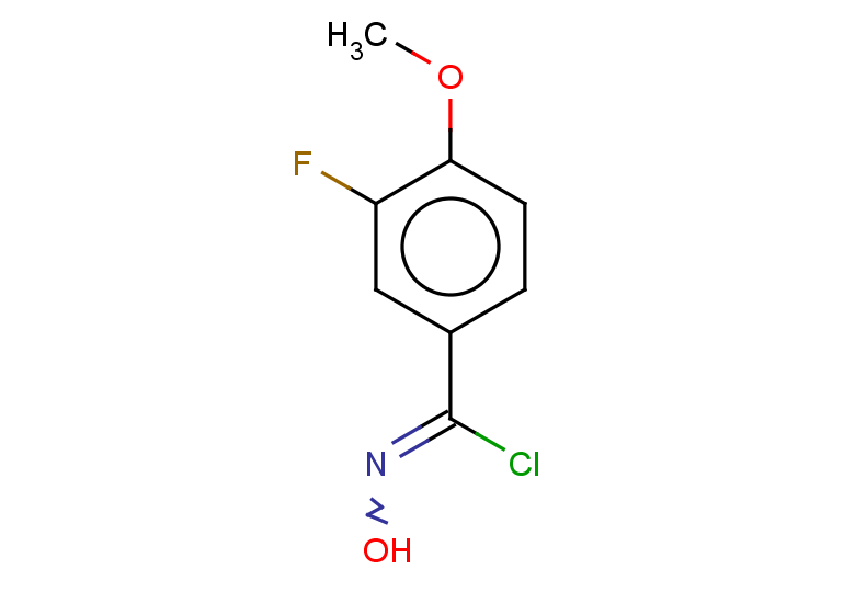 3-fluoro-N-hydroxy-4-methoxybenzene-1-carbonimidoyl chloride