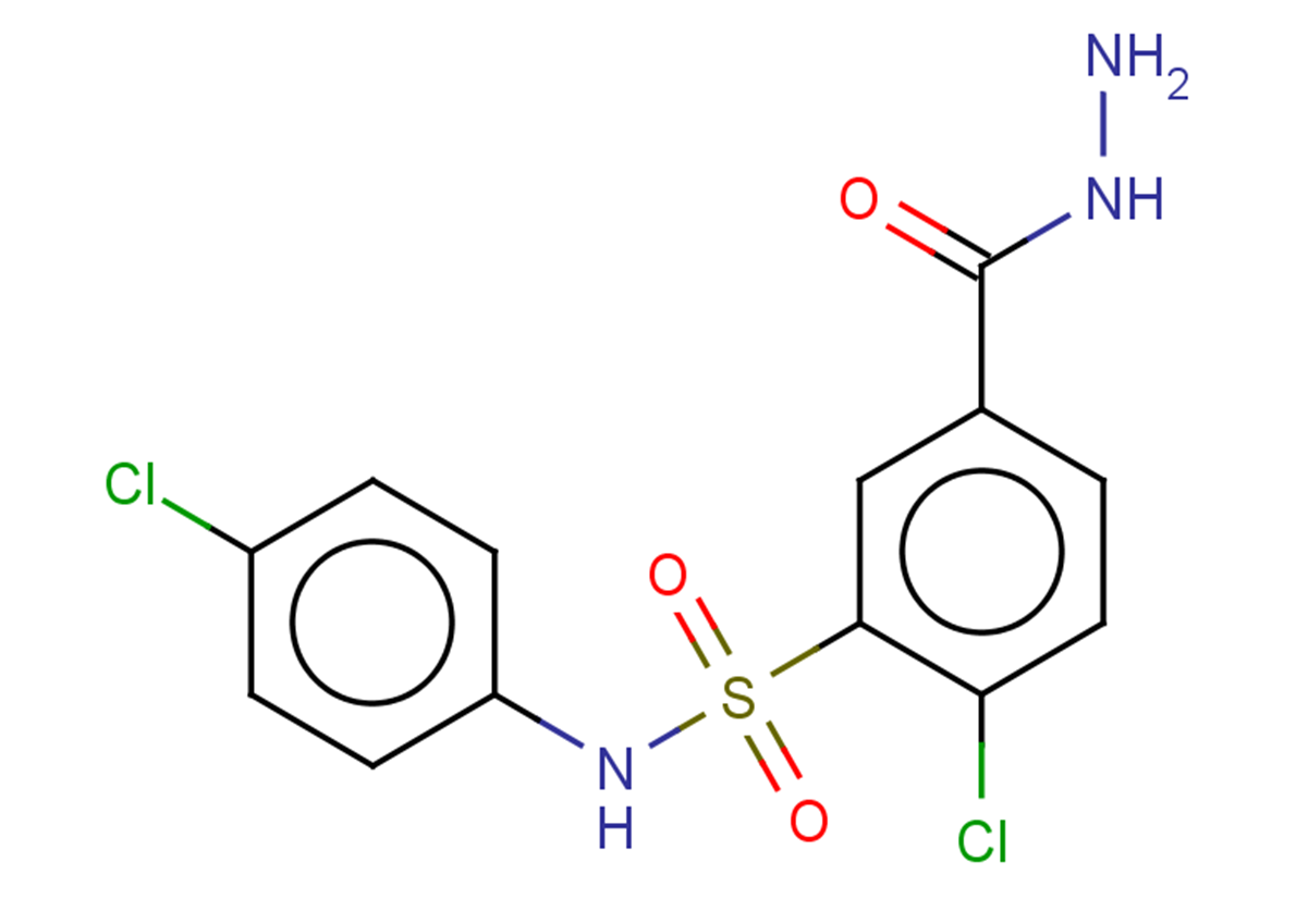 2-chloro-N-(4-chlorophenyl)-5-(hydrazinecarbonyl)benzene-1-sulfonamide
