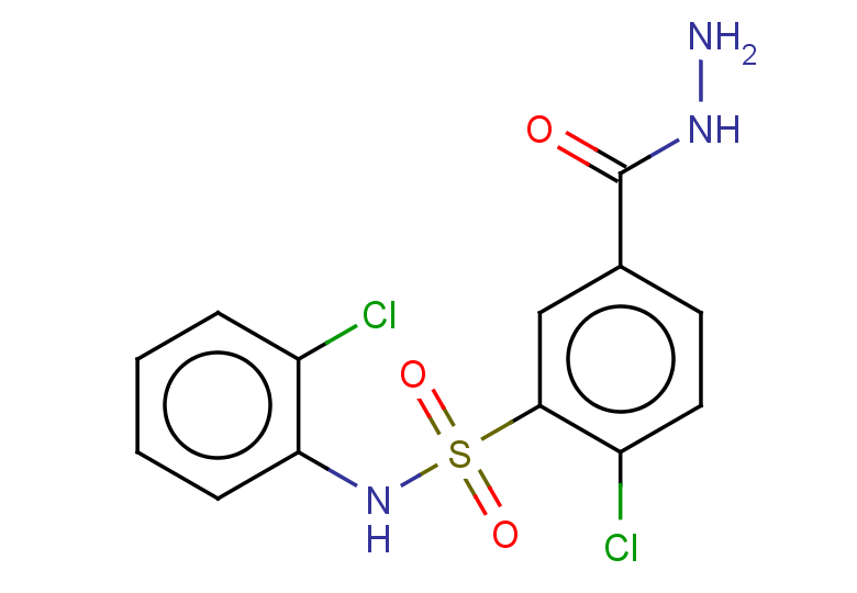 2-chloro-N-(2-chlorophenyl)-5-(hydrazinecarbonyl)benzene-1-sulfonamide