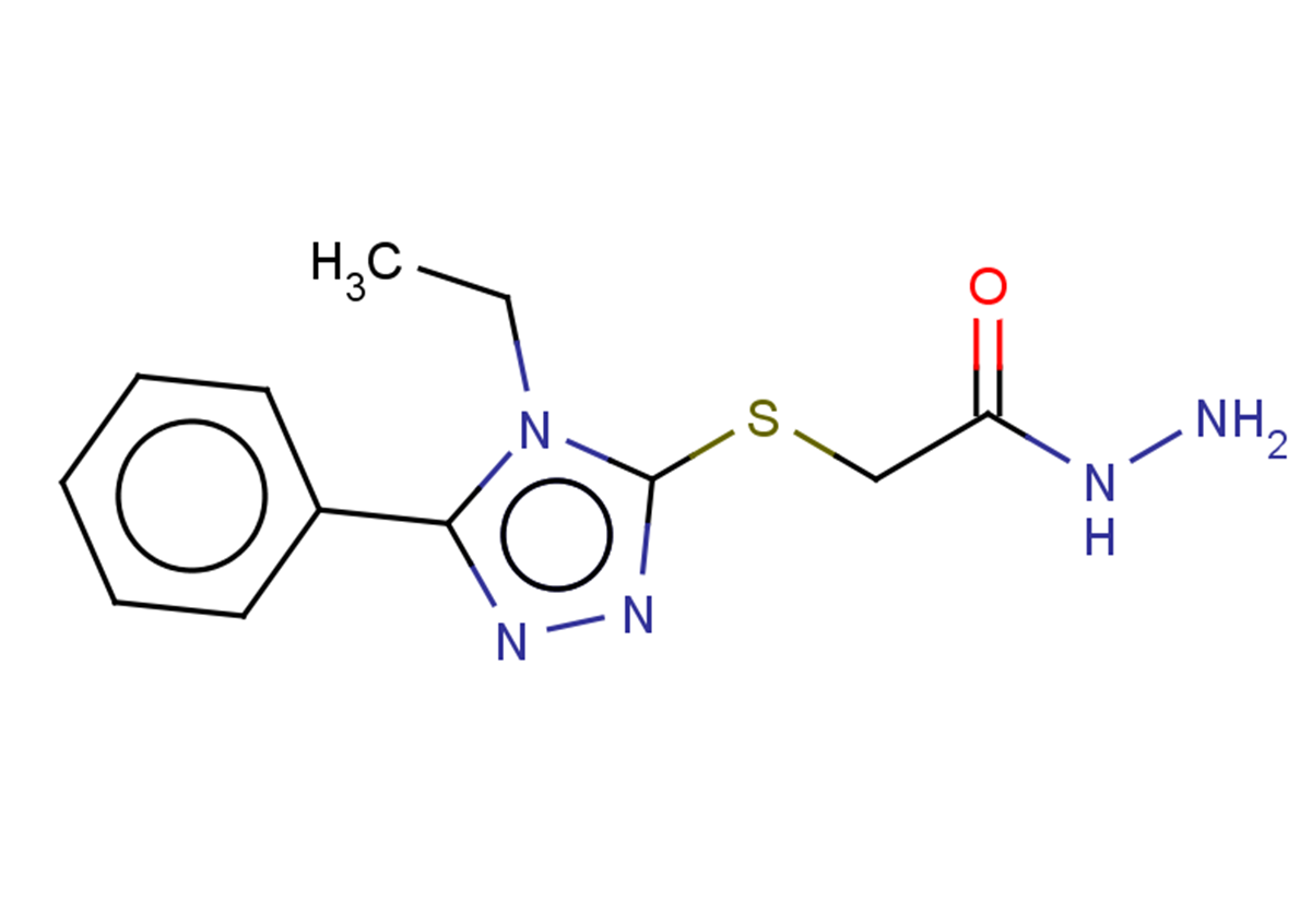 2-[(4-ethyl-5-phenyl-4H-1,2,4-triazol-3-yl)sulfanyl]acetohydrazide
