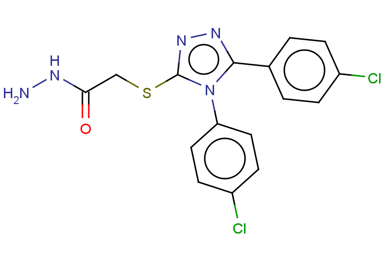 2-{[bis(4-chlorophenyl)-4H-1,2,4-triazol-3-yl]sulfanyl}acetohydrazide