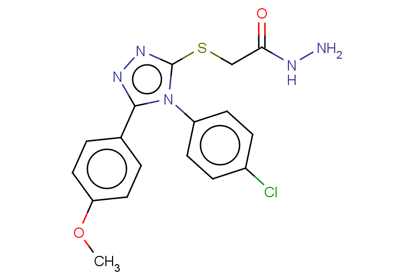 2-{[4-(4-chlorophenyl)-5-(4-methoxyphenyl)-4H-1,2,4-triazol-3-yl]sulfanyl}acetohydrazide
