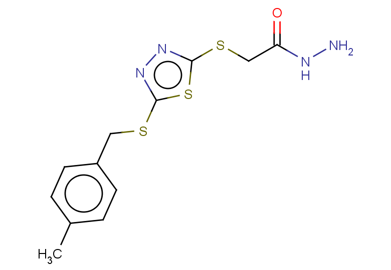 2-[(5-{[(4-methylphenyl)methyl]sulfanyl}-1,3,4-thiadiazol-2-yl)sulfanyl]acetohydrazide
