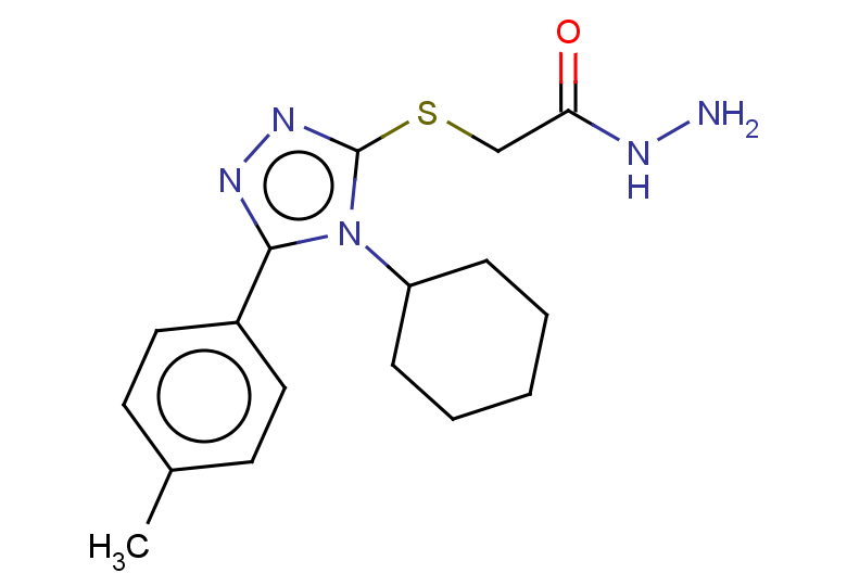 2-{[4-cyclohexyl-5-(4-methylphenyl)-4H-1,2,4-triazol-3-yl]sulfanyl}acetohydrazide