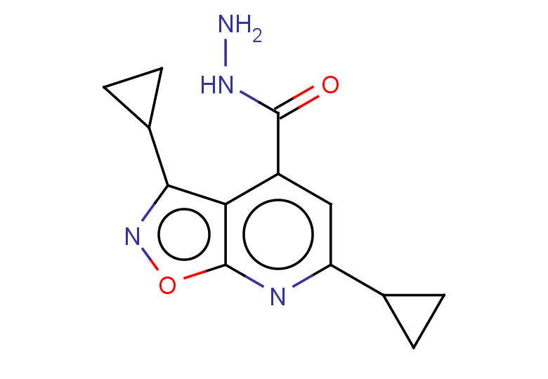3,6-DICYCLOPROPYLISOXAZOLO[5,4-B]PYRIDINE-4-CARBOHYDRAZIDE