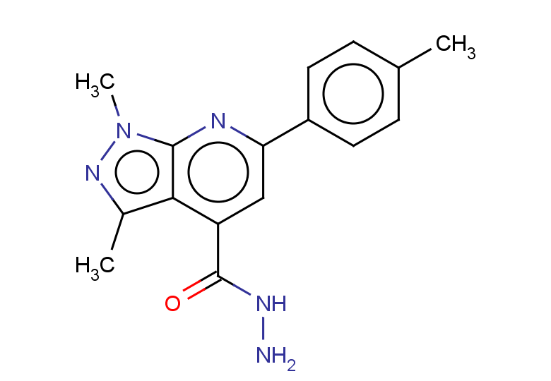 1,3-DIMETHYL-6-(4-METHYLPHENYL)-1H-PYRAZOLO[3,4-B]PYRIDINE-4-CARBOHYDRAZI+