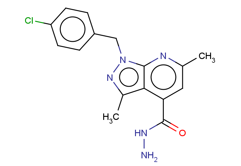 1-(4-CHLOROBENZYL)-3,6-DIMETHYL-1H-PYRAZOLO[3,4-B]PYRIDINE-4-CARBOHYDRAZI+