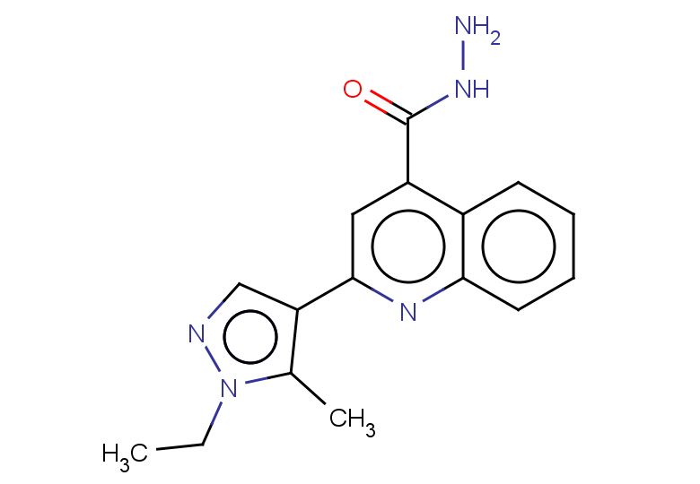 2-(1-ETHYL-5-METHYL-1H-PYRAZOL-4-YL)-QUINOLINE-4-CARBOXYLIC ACID HYDRAZID+