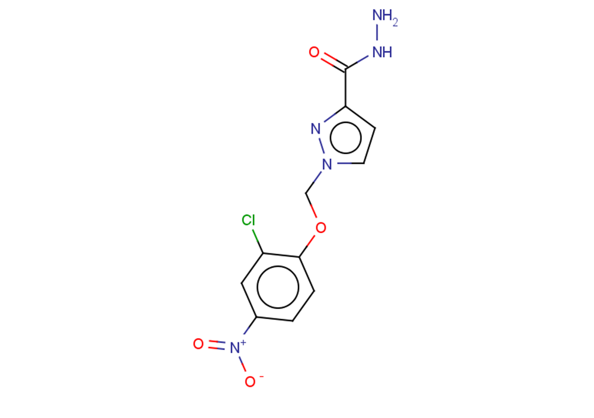 1-(2-CHLORO-4-NITRO-PHENOXYMETHYL)-1H-PYRAZOLE-3-CARBOXYLIC ACID HYDRAZID+